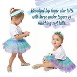 Baby Girl's Rainbow Tutu Skirt 4-Layer Tulle Princess Ballet Dress