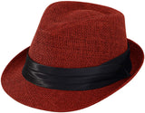 Men/Women Summer Short Brim Straw Fedora