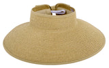Women Roll Up Foldable Wide Brim Sun Visor Straw Hat