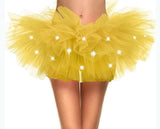 Women's Classic 5 Layered LED Light Up Neon Tulle Tutu Skirt