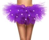 Women's Classic 5 Layered LED Light Up Neon Tulle Tutu Skirt