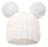 Kids Knit Beanie Hat Pom Pom Toddler Winter Hat