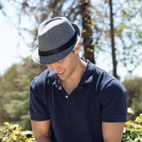 Unisex Structured Gangster Trilby Felt Pinstripe Fedora Hat