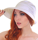 Women Cotton UV Sun Protection 2 in 1 Removable Visor Hat