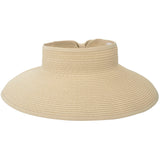 Women Roll Up Foldable Wide Brim Sun Visor Straw Hat