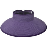 Women Roll Up Foldable Wide Brim Sun Visor Straw Hat