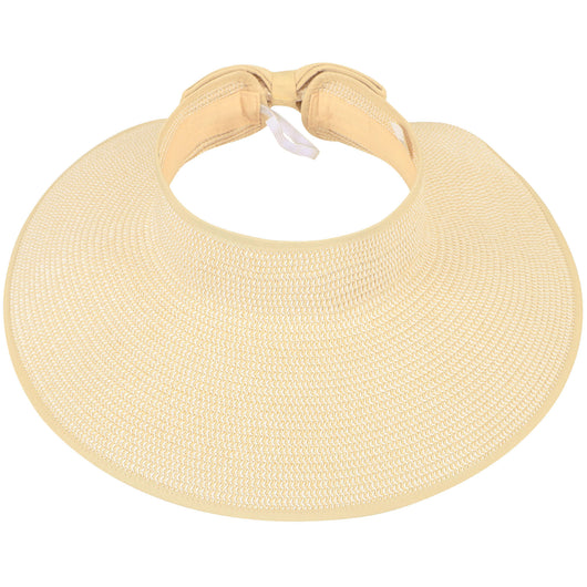 Women Roll Up Foldable Wide Brim Sun Visor Straw Hat – Simplicity