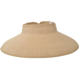 Women Roll Up Foldable Wide Brim Sun Visor Straw Hat