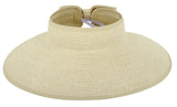 Women Roll Up Foldable Wide Brim Sun Visor Straw Hat