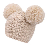 Women's Winter Cable Knit Pompom Ski Snowboard Beanie Hat