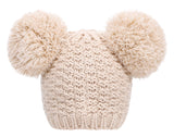 Women's Winter Cable Knit Pompom Ski Snowboard Beanie Hat