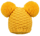 Women's Winter Cable Knit Pompom Ski Snowboard Beanie Hat