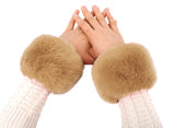 Women's Winter Faux Fur Short Wrist Cuff Warmers