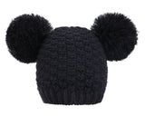 Women's Winter Cable Knit Pompom Ski Snowboard Beanie Hat