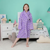 Boys Girls Soft Plush Collar Robe Bathrobe