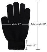 Unisex Full Finger Skeleton Pattern Glow in The Dark Knit Gloves