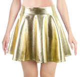 Simplicity Women's Metallic Ballet Dance Flared Skater Skirt Fancy Dress