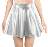 Simplicity Women's Metallic Ballet Dance Flared Skater Skirt Fancy Dress