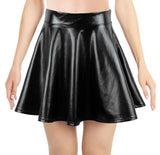 Simplicity Women's Metallic Ballet Dance Flared Skater Skirt Fancy Dress