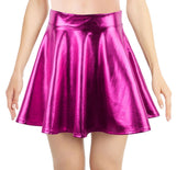 Simplicity Women's Metallic Ballet Dance Flared Skater Skirt Fancy Dress