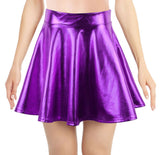Simplicity Women's Metallic Ballet Dance Flared Skater Skirt Fancy Dress