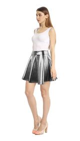 Simplicity Women's Metallic Ballet Dance Flared Skater Skirt Fancy Dress