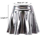 Simplicity Women's Metallic Ballet Dance Flared Skater Skirt Fancy Dress