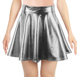 Simplicity Women's Metallic Ballet Dance Flared Skater Skirt Fancy Dress