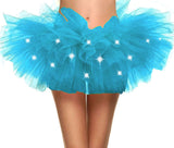 Women's Classic 5 Layered LED Light Up Neon Tulle Tutu Skirt