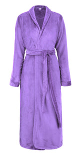 Unisex Luxurious Plush Kimono Bathrobe with Side Pockets