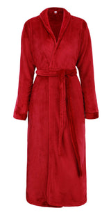 Unisex Luxurious Plush Kimono Bathrobe with Side Pockets