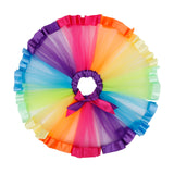 Girls Rainbow Tutu Skirt w/ Unicorn Headband & Hair Bow