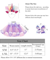 Girls Rainbow Tutu Skirt w/ Unicorn Headband & Hair Bow