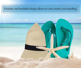 Summer Panama Hat Men Women Straw Fedora Beach Travel Wide Brim Sun Cap