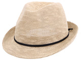 Unisex Lightweight Packable Foldable Straw Fedora Hat Beach Sun Hat