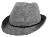 Unisex Lightweight Packable Foldable Straw Fedora Hat Beach Sun Hat