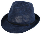 Unisex Lightweight Packable Foldable Straw Fedora Hat Beach Sun Hat