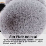 Women's Fur Fleece Winter Earmuffs Ear Warmers Fleece Bow