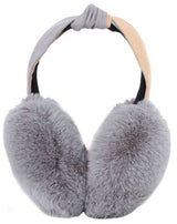 Women's Fur Fleece Winter Earmuffs Ear Warmers Fleece Bow