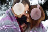 Women's Fur Fleece Winter Earmuffs Ear Warmers Fleece Bow