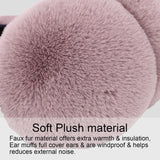 Women's Fur Fleece Winter Earmuffs Ear Warmers Fleece Bow