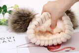 Kids Knit Beanie Hat Pom Pom Toddler Winter Hat