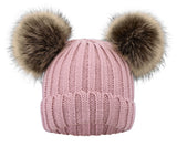 Kids Knit Beanie Hat Pom Pom Toddler Winter Hat