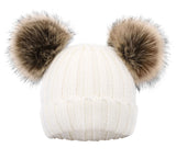 Kids Knit Beanie Hat Pom Pom Toddler Winter Hat