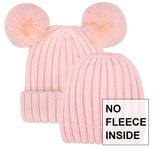Kids Knit Beanie Hat Pom Pom Toddler Winter Hat