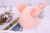 Kids Knit Beanie Hat Pom Pom Toddler Winter Hat