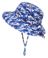 Baby UPF 50+ Adjustable Drawstring Wide Brim Bucket Sun Hat