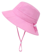 Baby UPF 50+ Adjustable Drawstring Wide Brim Bucket Sun Hat