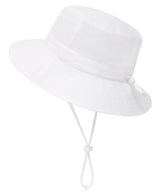 Baby UPF 50+ Adjustable Drawstring Wide Brim Bucket Sun Hat