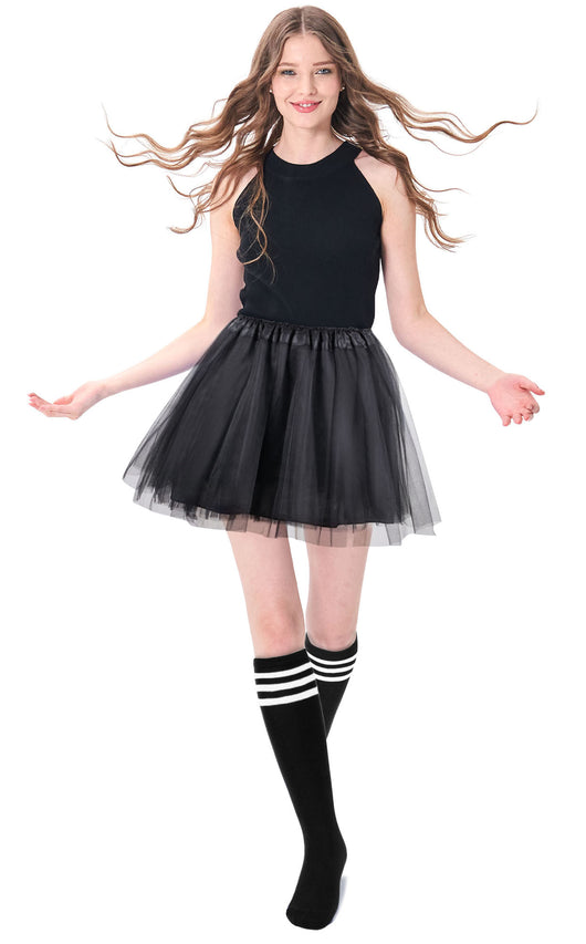 2023 Sexy Black Pink Micro Double Ruffle Mini Skirt